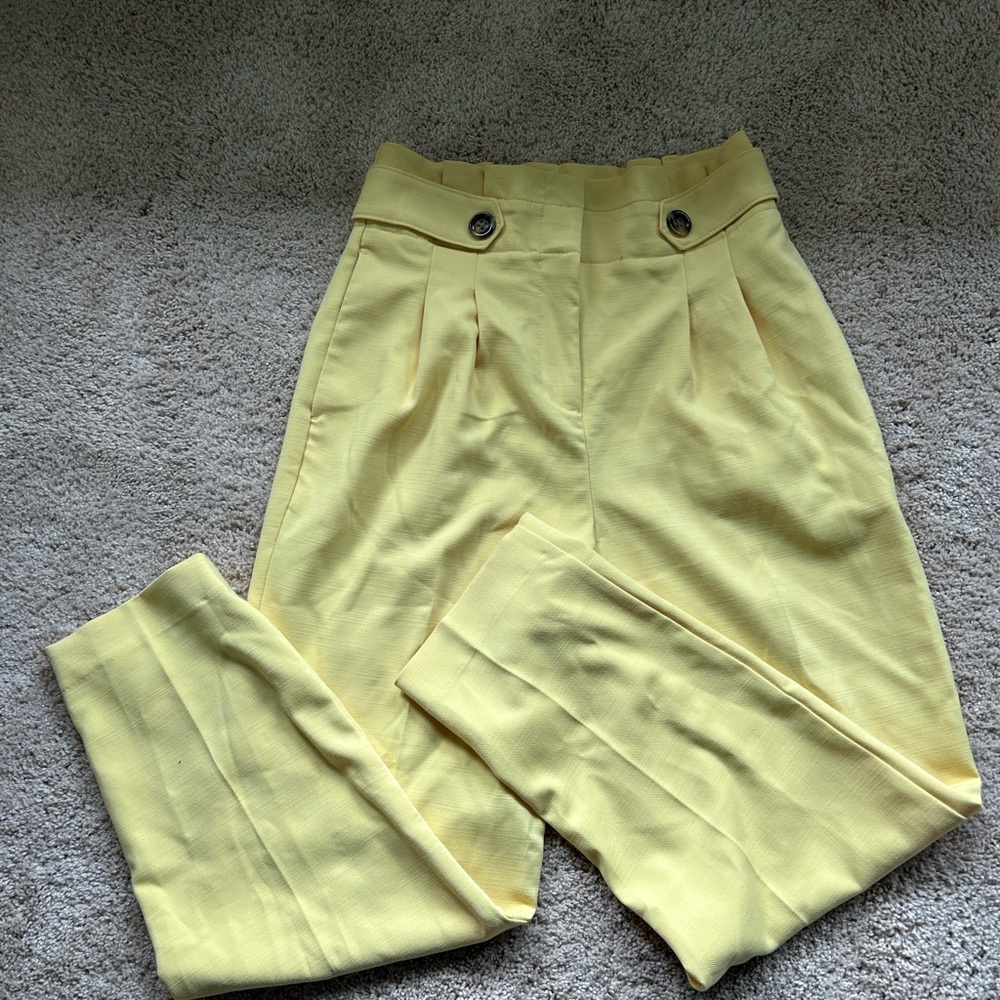 Ann Taylor Yellow High-Waisted Women's Pants